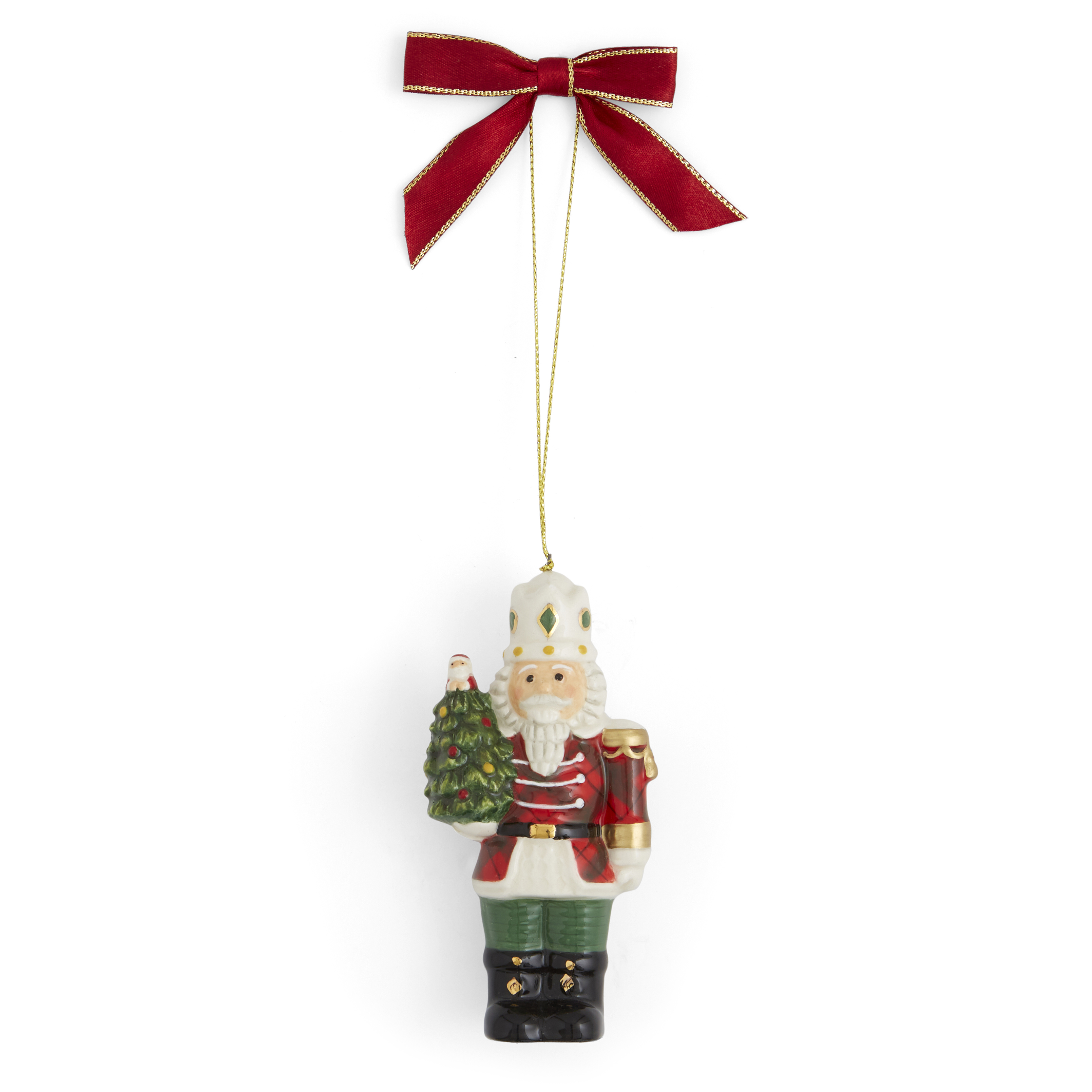 Christmas Tree Tartan Nutcracker Ornament image number null